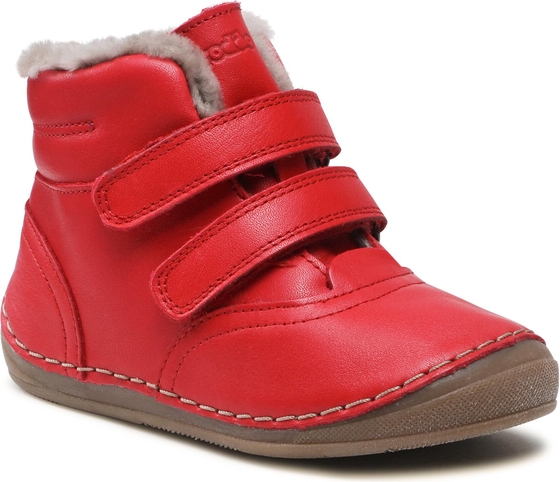 Czerwone buty dziecięce zimowe Froddo na rzepy