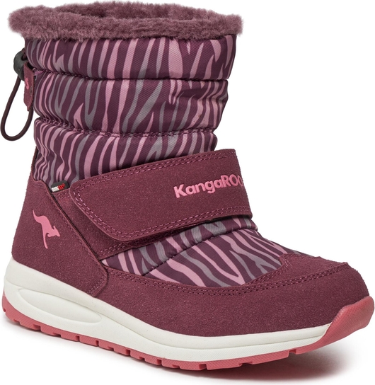 Czerwone buty dziecięce zimowe Kangaroos dla dziewczynek