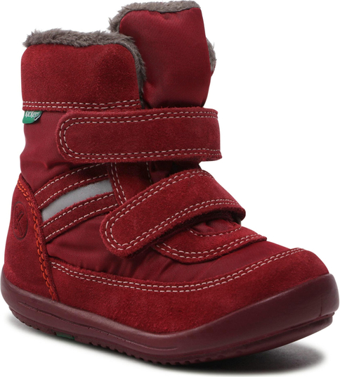Czerwone buty dziecięce zimowe Kickers