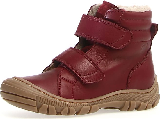 Czerwone buty dziecięce zimowe Naturino na rzepy