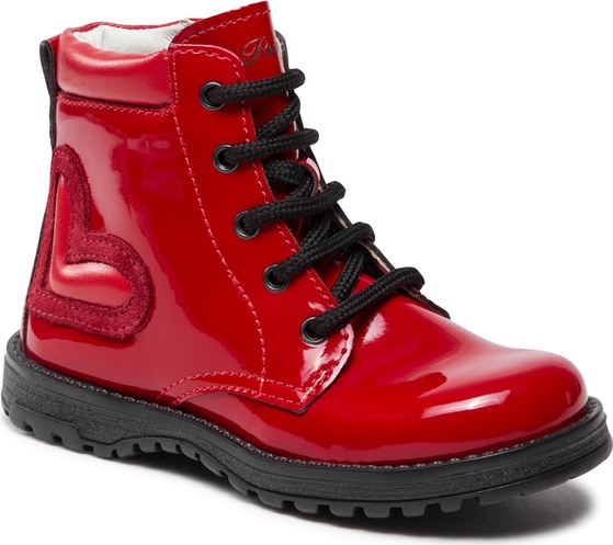 Czerwone buty dziecięce zimowe Primigi sznurowane