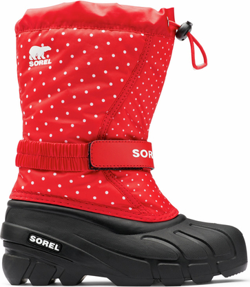 Czerwone buty dziecięce zimowe Sorel