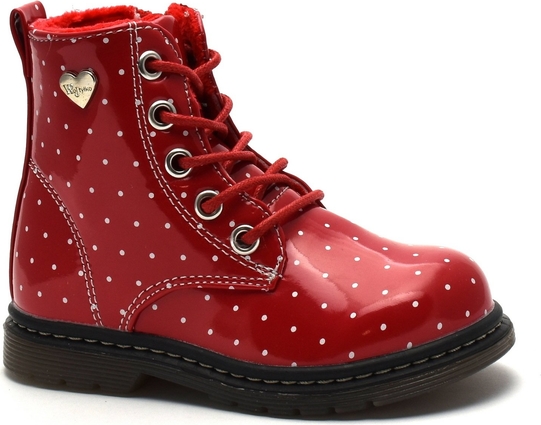 Czerwone buty dziecięce zimowe Wojtyłko dla dziewczynek