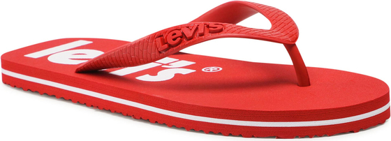 Czerwone buty letnie męskie Levis w stylu casual