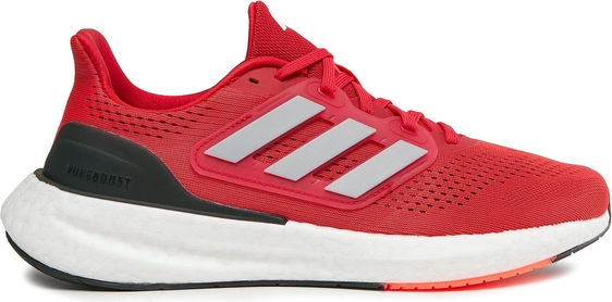 Czerwone buty sportowe Adidas Performance sznurowane