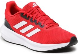 Czerwone buty sportowe Adidas Performance sznurowane w sportowym stylu