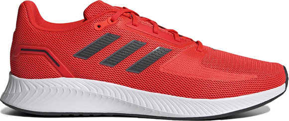 Czerwone buty sportowe Adidas sznurowane falcon