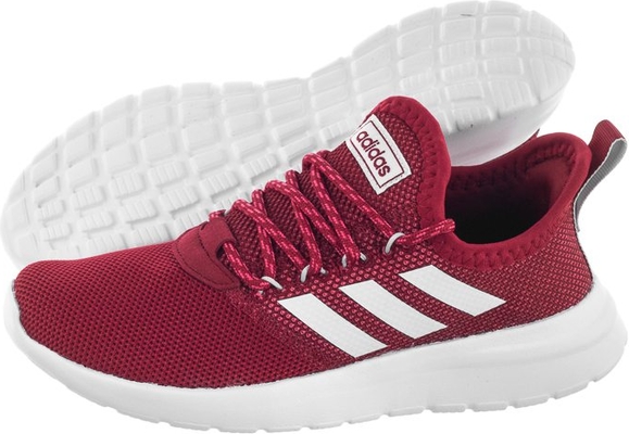 Czerwone buty sportowe Adidas z płaską podeszwą