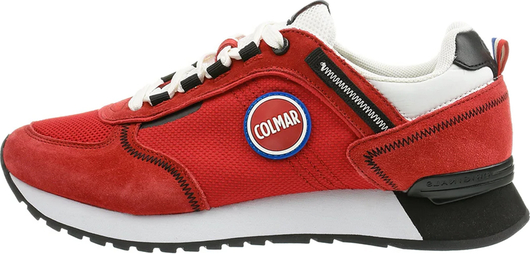 Czerwone buty sportowe Colmar z zamszu sznurowane