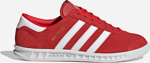 Czerwone buty sportowe dziecięce Adidas Originals sznurowane