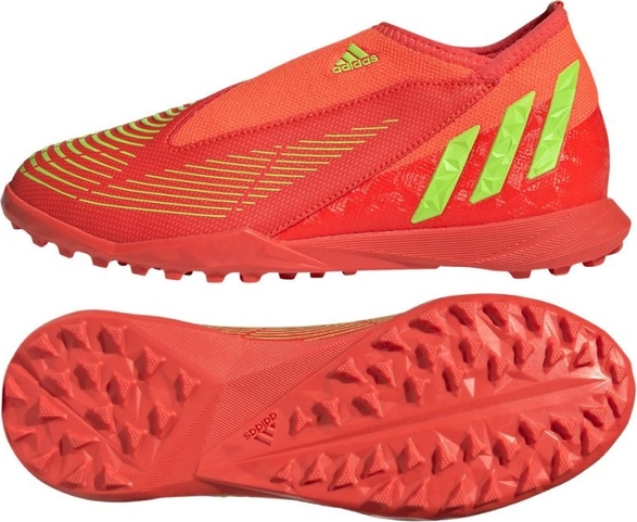 Czerwone buty sportowe dziecięce Adidas sznurowane