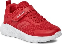 Czerwone buty sportowe dziecięce Geox dla chłopców