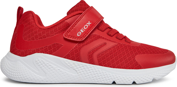 Czerwone buty sportowe dziecięce Geox sznurowane