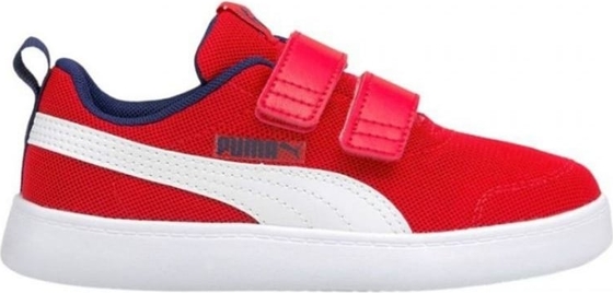 Czerwone buty sportowe dziecięce Puma na rzepy