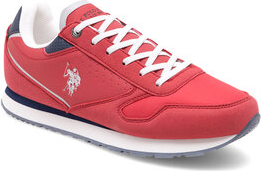 Czerwone buty sportowe dziecięce U.S. Polo sznurowane