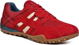 Czerwone buty sportowe Geox w sportowym stylu