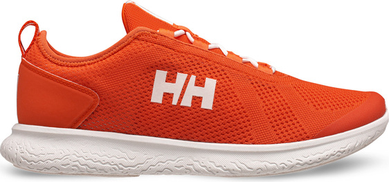 Czerwone buty sportowe Helly Hansen sznurowane w sportowym stylu
