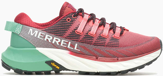 Czerwone buty sportowe Merrell w sportowym stylu