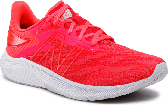 Czerwone buty sportowe New Balance sznurowane w sportowym stylu