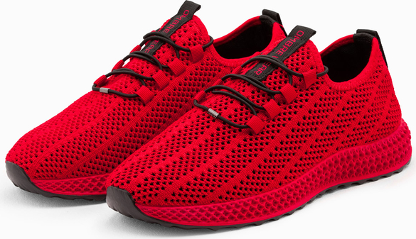 Czerwone buty sportowe Ombre sznurowane