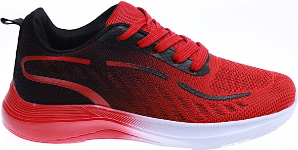 Czerwone buty sportowe Pantofelek24.pl w sportowym stylu