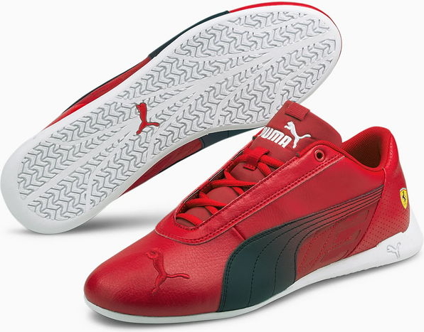 Czerwone buty sportowe Puma ze skóry