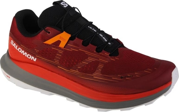 Czerwone buty sportowe Salomon z tkaniny