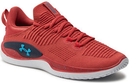 Czerwone buty sportowe Under Armour sznurowane w sportowym stylu