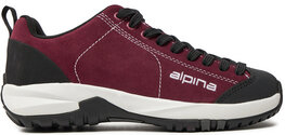 Czerwone buty trekkingowe Alpina sznurowane