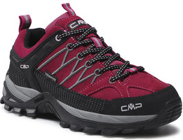 Czerwone buty trekkingowe CMP z płaską podeszwą