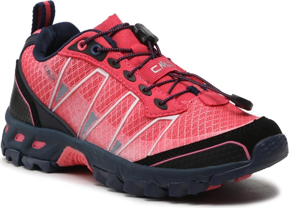 Czerwone buty trekkingowe CMP z płaską podeszwą sznurowane
