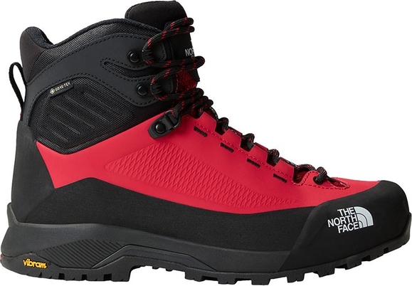 Czerwone buty trekkingowe The North Face sznurowane