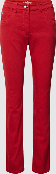 Czerwone jeansy Zerres z bawełny w stylu casual