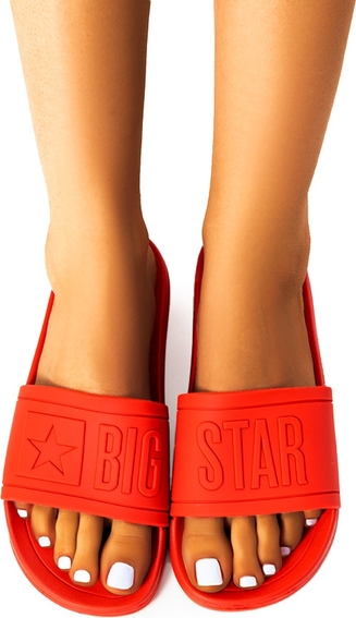 Czerwone klapki Big Star w stylu casual