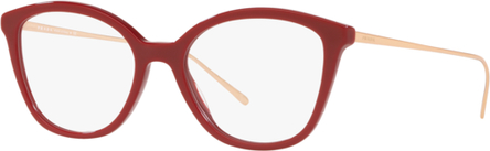 Czerwone okulary damskie Prada