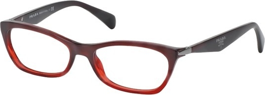 Czerwone okulary damskie Prada