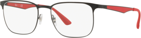 Czerwone okulary damskie Ray-Ban w stylu glamour