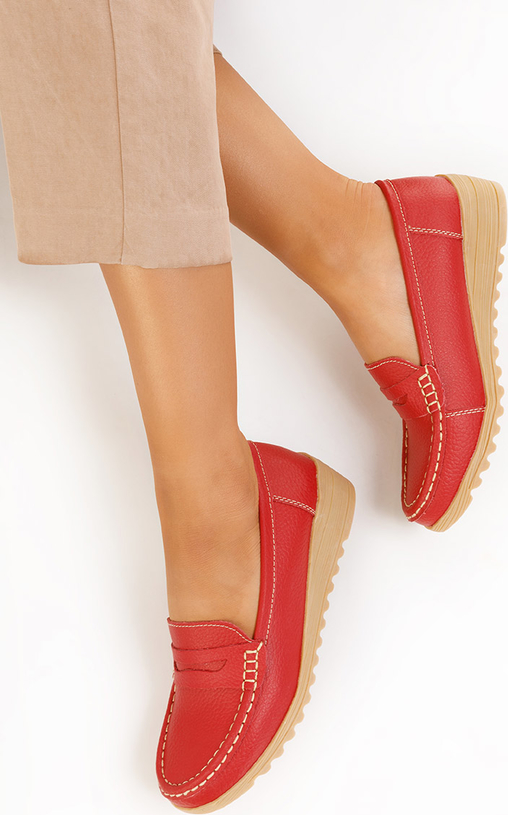 Czerwone półbuty Zapatos