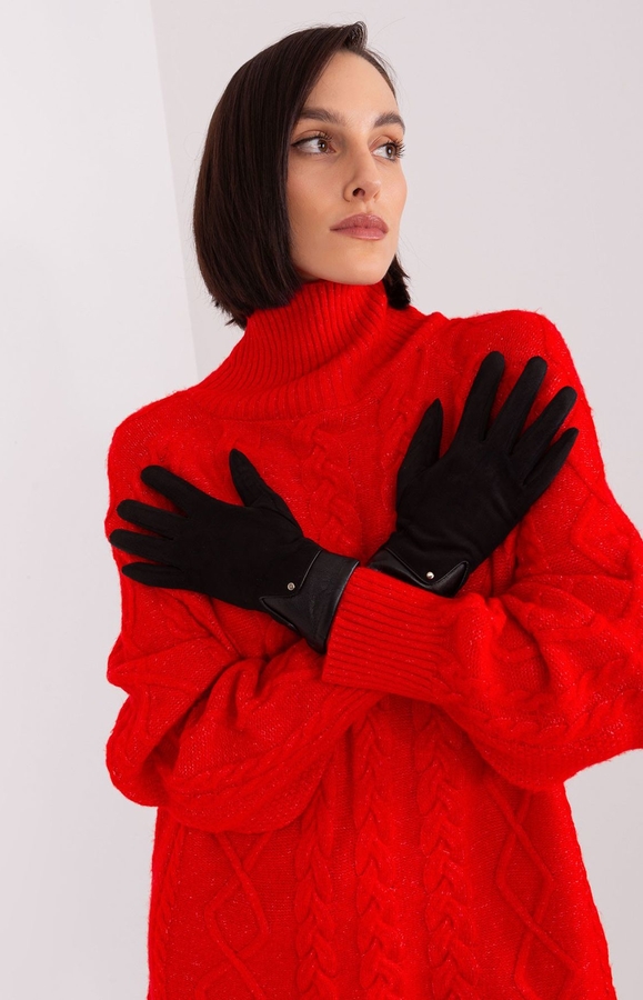 Czerwone rękawiczki Wool Fashion Italia