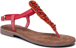 Czerwone sandały Lazamani z klamrami