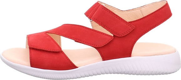 Czerwone sandały Legero na platformie z klamrami w stylu casual