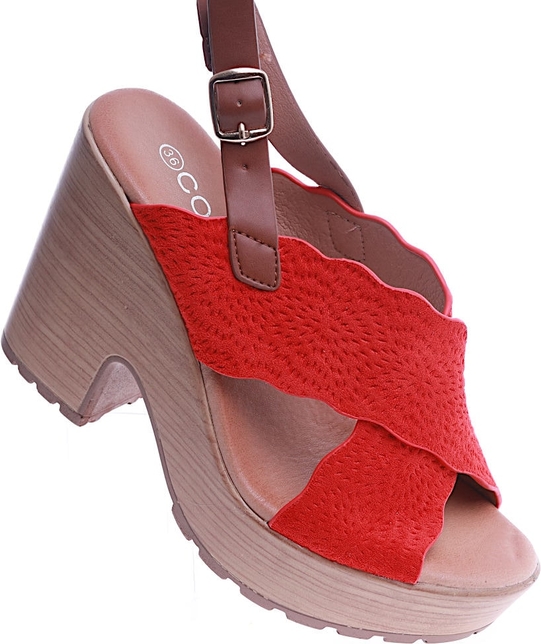 Czerwone sandały Pantofelek24