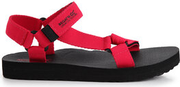 Czerwone sandały Regatta w stylu casual z płaską podeszwą z klamrami