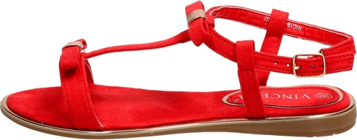 Czerwone sandały Suzana w stylu casual