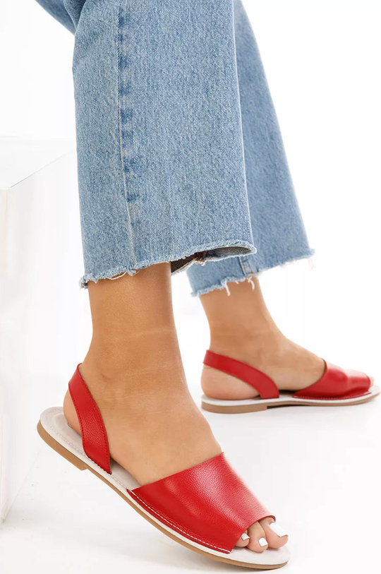 Czerwone sandały Zapatos w stylu casual