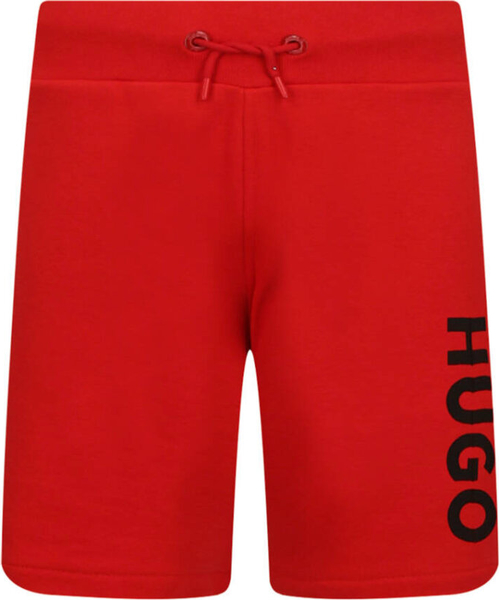 Czerwone spodenki dziecięce Hugo Kids z bawełny