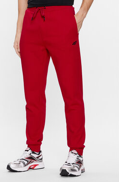 Czerwone spodnie 4F w sportowym stylu
