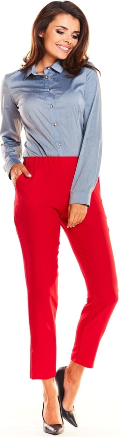 Czerwone spodnie Awama w stylu klasycznym