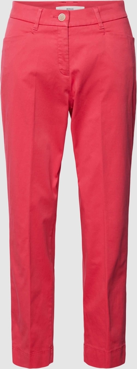 Czerwone spodnie Brax w stylu casual z bawełny