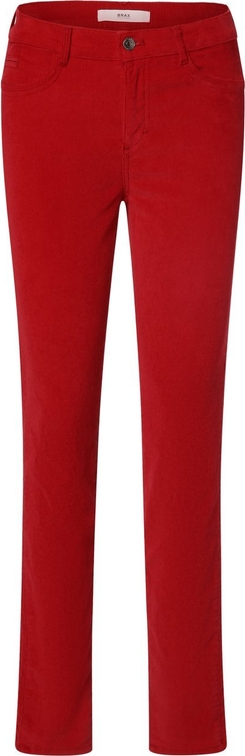 Czerwone spodnie Brax ze sztruksu w stylu casual